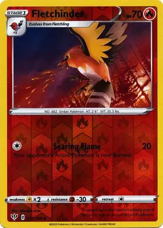 Fletchinder Reverse Holo 031, Darkness Ablaze | Sword & Shield, , 3.00 kr, Pokesingles. Kjøp pokemon kort til lave priser hos oss.