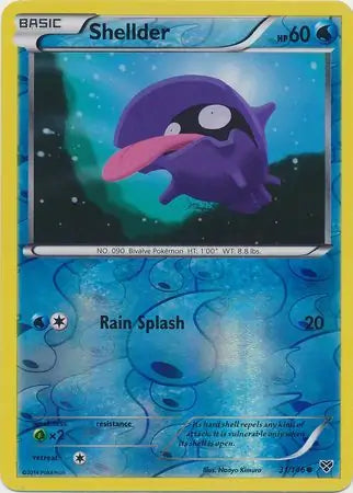 Shellder Reverse Holo 31 - XY Base Pokesingles
