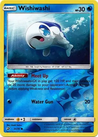 Wishiwashi Reverse Holo 31 - Dragon Majesty Pokesingles