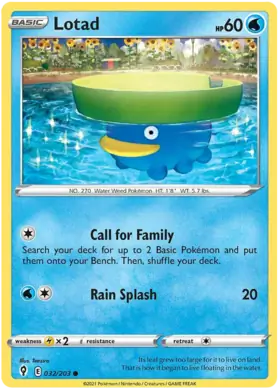 Lotad 032, Evolving Skies | Sword & Shield, , 5.00 kr, Pokesingles. Kjøp pokemon kort til lave priser hos oss.