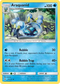 Araquanid 33 - Forbidden Light Pokesingles
