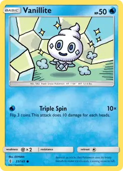 Vanillite 33 - Guardians Rising Pokesingles