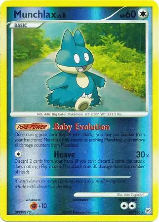 Munchlax Reverse Holo 33 - Diamond & Pearl Pokesingles