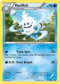 Vanillish 34 - Dark Explorers Pokesingles