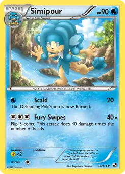 Simipour 34 - Black and White Base Pokesingles