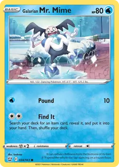 Galarian Mr. Mime 034 - Battle Styles