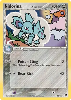 Nidorina 34 - Dragon Frontiers Pokesingles