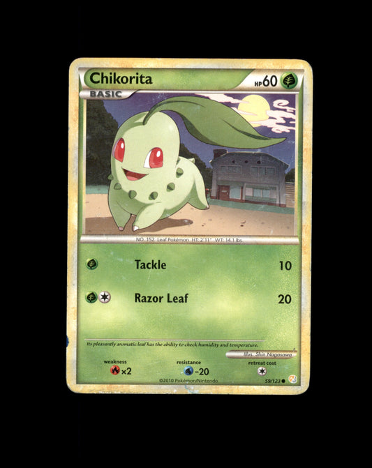*SE BILDE FOR TILSTAND* Chikorita #59 Pokemon HeartGold & SoulSilver Pokesingles