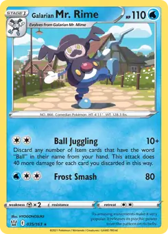 Galarian Mr. Rime 035 - Battle Styles