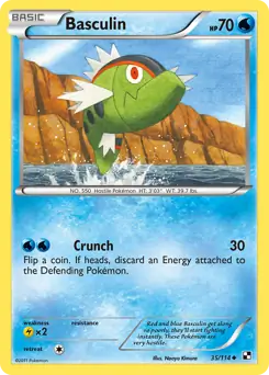 Basculin 35 - Black and White Base Pokesingles
