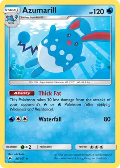 Azumarill 35 - Burning Shadows Pokesingles