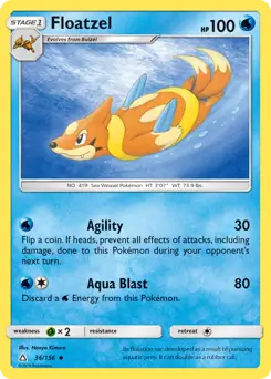 Floatzel 36 - Ultra Prism Pokesingles