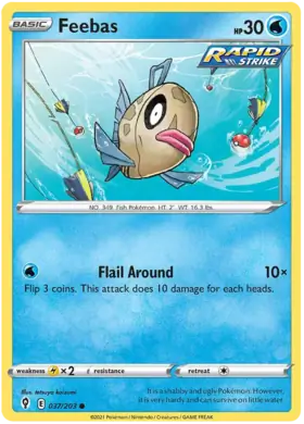 Feebas 037, Evolving Skies | Sword & Shield, , 5.00 kr, Pokesingles. Kjøp pokemon kort til lave priser hos oss.