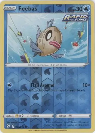 Feebas Reverse Holo 037, Evolving Skies | Sword & Shield, , 5.00 kr, Pokesingles. Kjøp pokemon kort til lave priser hos oss.