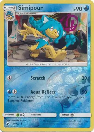 Simipour Reverse Holo 37 - Burning Shadows Pokesingles