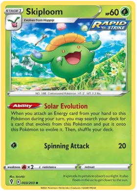 Skiploom 003, Evolving Skies | Sword & Shield, , 5.00 kr, Pokesingles. Kjøp pokemon kort til lave priser hos oss.