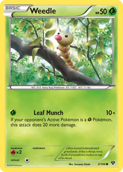 Weedle 3 - XY Base Pokesingles