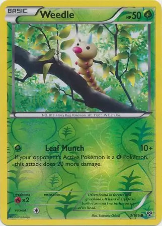 Weedle Reverse Holo 3 - XY Base Pokesingles