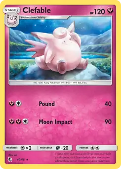Clefable 40, Hidden Fates | Sun & Moon, nonholo, 3.00 kr, Pokesingles. Kjøp pokemon kort til lave priser hos oss.