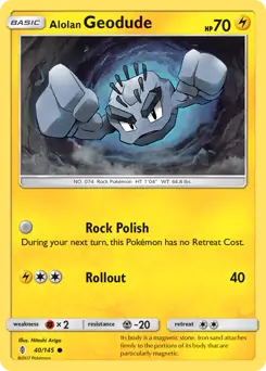 Alolan Geodude 40 - Guardians Rising Pokesingles
