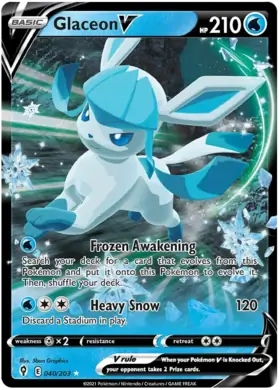 Glaceon V 040, Evolving Skies | Sword & Shield, v, 5.00 kr, Pokesingles. Kjøp pokemon kort til lave priser hos oss.