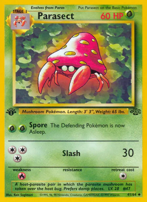 Parasect 41 - Jungle 1st Edition Pokesingles
