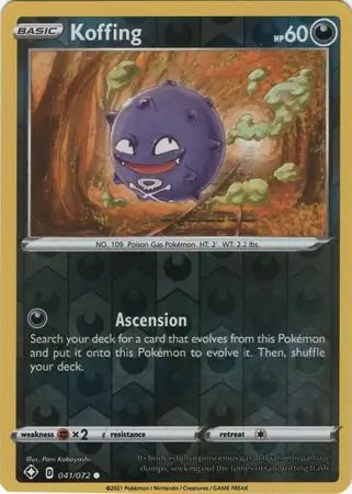 Koffing Reverse Holo 041 - Shining Fates, Shining Fates | Sword & Shield, , 3.00 kr, Pokesingles. Kjøp pokemon kort til lave priser hos oss.