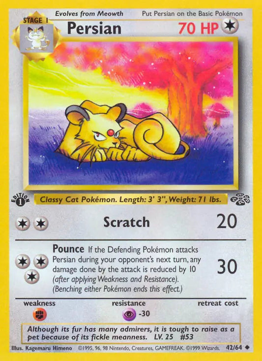 Persian 42 - Jungle 1st Edition Pokesingles