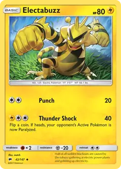 Electabuzz 42 - Burning Shadows Pokesingles