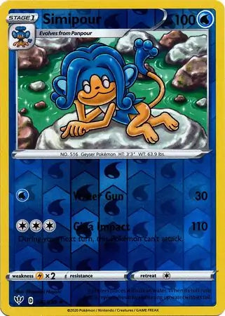 Simipour Reverse Holo 042, Darkness Ablaze | Sword & Shield, , 3.00 kr, Pokesingles. Kjøp pokemon kort til lave priser hos oss.