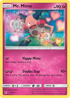 Mr. Mime 43, Hidden Fates | Sun & Moon, reverse, 10.00 kr, Pokesingles. Kjøp pokemon kort til lave priser hos oss.