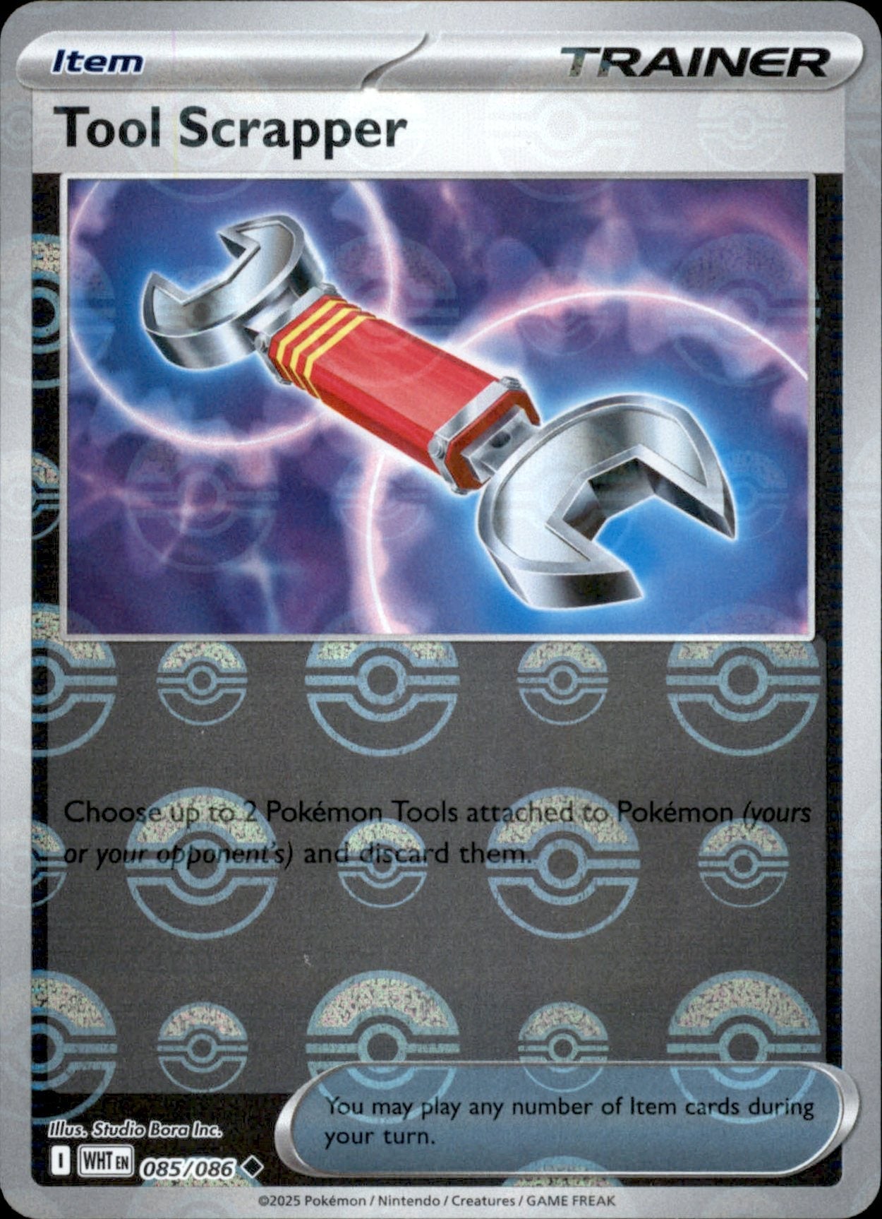 Tool Scrapper Poke ball Holo 085 - White Flare Pokesingles
