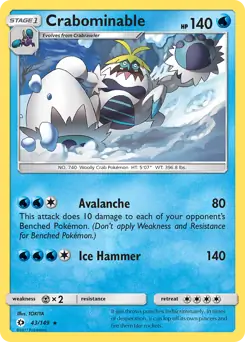 Crabominable 43 - Sun & Moon Base Pokesingles