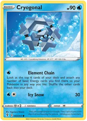 Cryogonal 043, Evolving Skies | Sword & Shield, , 5.00 kr, Pokesingles. Kjøp pokemon kort til lave priser hos oss.