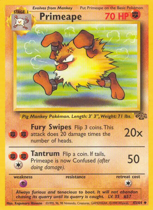 Primeape 43 - Jungle Pokesingles