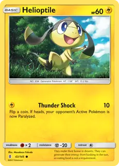 Helioptile 43 - Guardians Rising Pokesingles