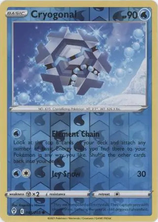 Cryogonal Reverse Holo 043, Evolving Skies | Sword & Shield, , 5.00 kr, Pokesingles. Kjøp pokemon kort til lave priser hos oss.