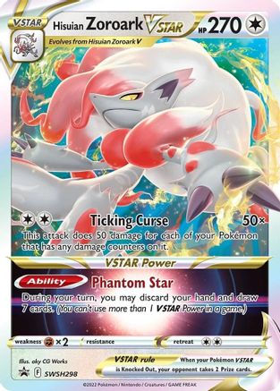 Hisuian Zoroark VSTAR - SWSH298, Sword & Shield Promos | Sword & Shield, promo, 9.12 kr, Pokesingles. Kjøp pokemon kort til lave priser hos oss.