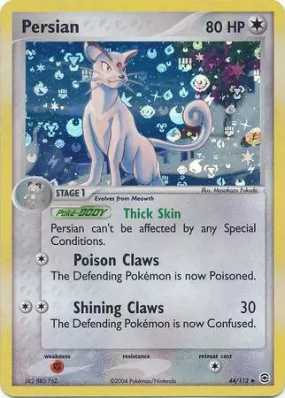 Persian Reverse Holo 44 - Fire Red Leaf Green Pokesingles