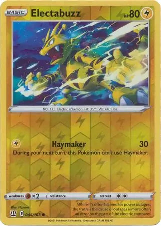 Electabuzz Reverse Holo 044 - Battle Styles Pokesingles