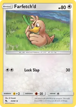 Farfetch'd 45, Hidden Fates | Sun & Moon, nonholo, 3.00 kr, Pokesingles. Kjøp pokemon kort til lave priser hos oss.