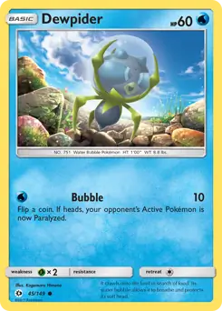 Dewpider 45 - Sun & Moon Base Pokesingles