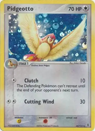 Pidgeotto Reverse Holo 45 - Fire Red Leaf Green Pokesingles