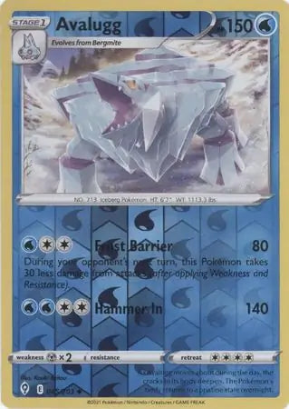 Avalugg Reverse Holo 045, Evolving Skies | Sword & Shield, , 5.00 kr, Pokesingles. Kjøp pokemon kort til lave priser hos oss.