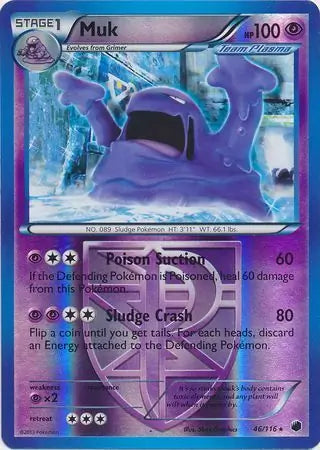 Muk Reverse Holo 46 - Plasma Freeze Pokesingles