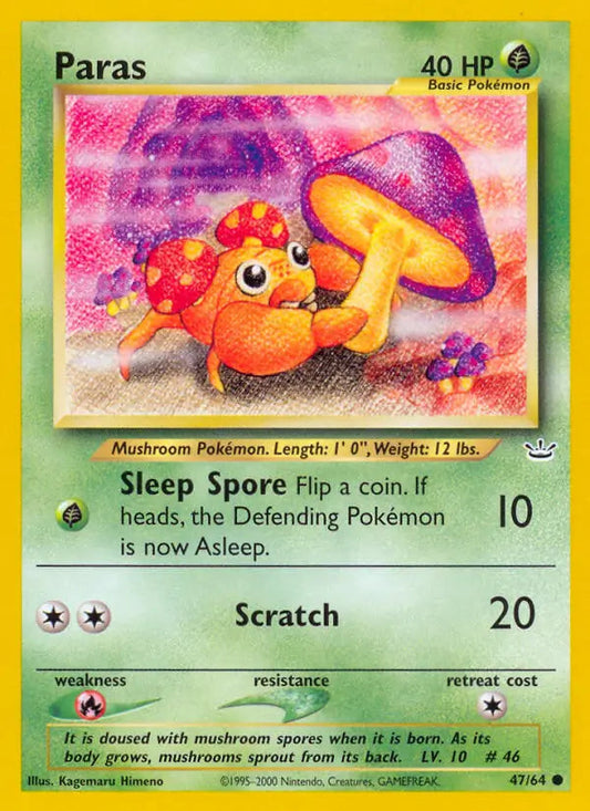Paras 47 - Neo Revelation Pokesingles