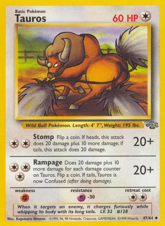 Tauros 47 - Jungle Pokesingles