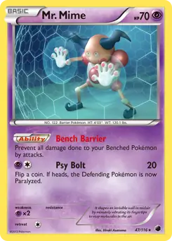 Mr. Mime 47 - Plasma Freeze Pokesingles