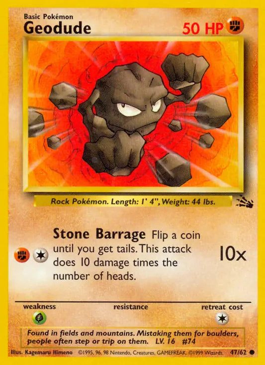 Geodude 47 - Fossil Pokesingles