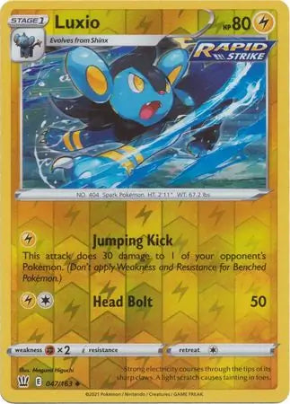 Luxio Reverse Holo 047 - Battle Styles